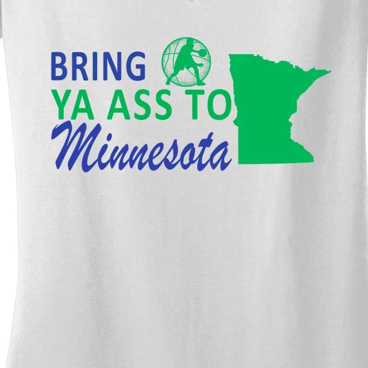 Bring Ya Ass To Minnesota Funny Minnesota Anthony Women's V-Neck T-Shirt