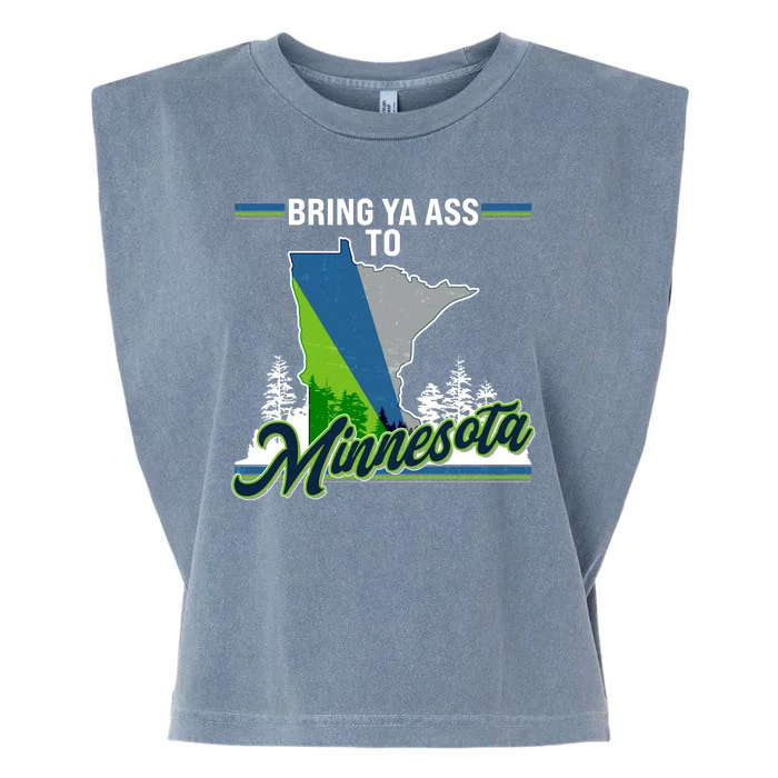 Bring Ya Ass To Minnesota Basketball Sports Fan Garment-Dyed Women's Muscle Tee