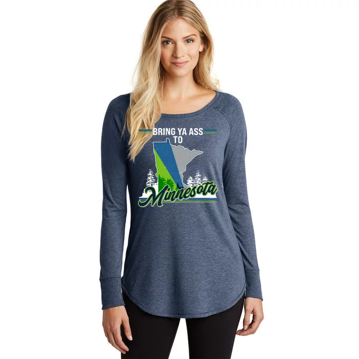 Bring Ya Ass To Minnesota Basketball Sports Fan Women's Perfect Tri Tunic Long Sleeve Shirt