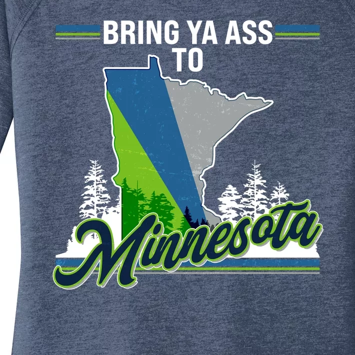 Bring Ya Ass To Minnesota Basketball Sports Fan Women's Perfect Tri Tunic Long Sleeve Shirt