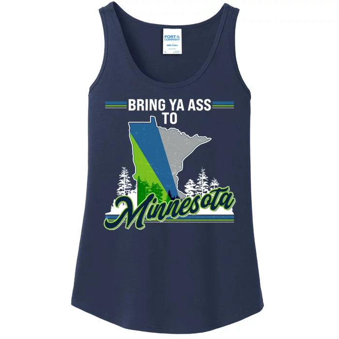 Bring Ya Ass To Minnesota Basketball Sports Fan Ladies Essential Tank