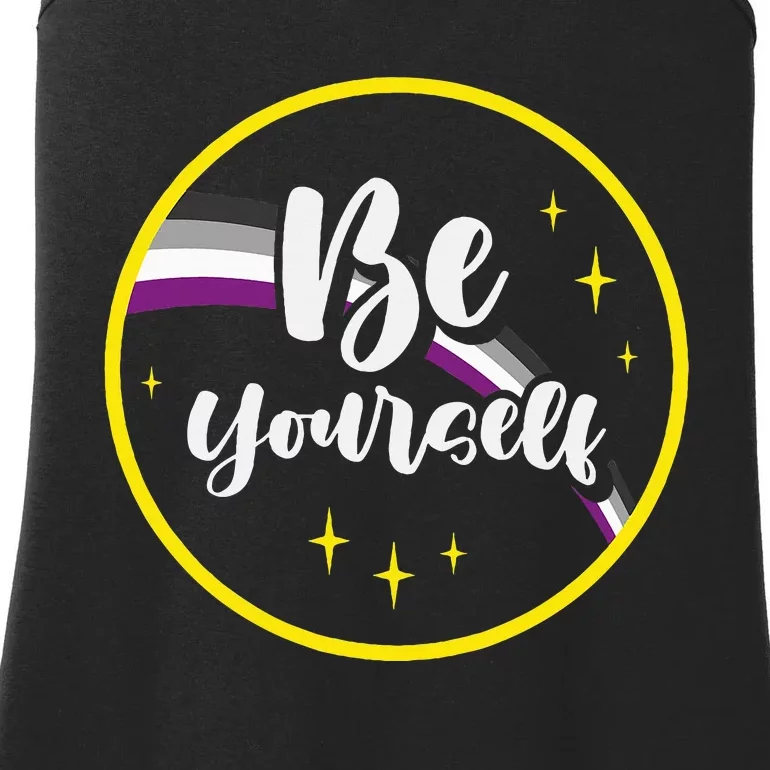 Be Yourself Asexual Rainbow Ace Pride Flag Lgbtq Ladies Essential Tank