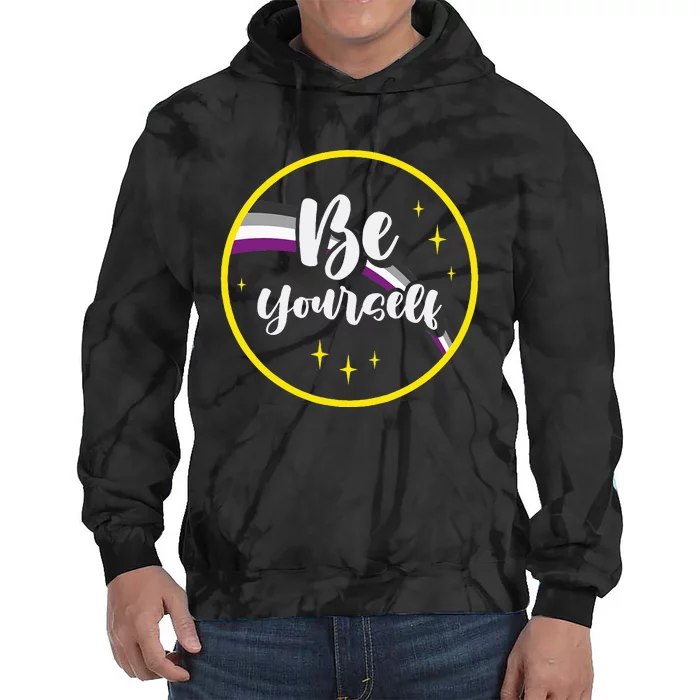 Be Yourself Asexual Rainbow Ace Pride Flag Lgbtq Tie Dye Hoodie