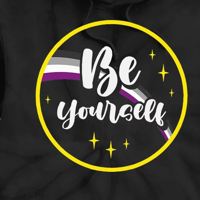 Be Yourself Asexual Rainbow Ace Pride Flag Lgbtq Tie Dye Hoodie