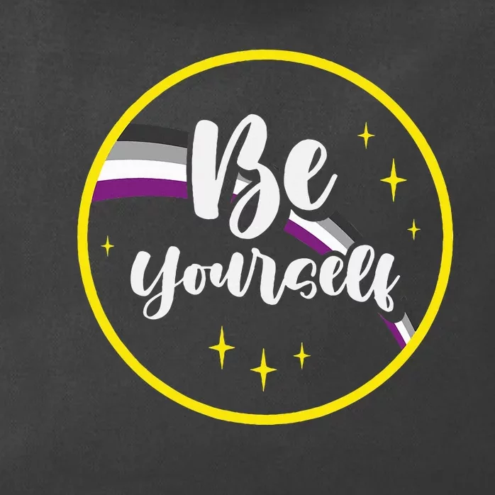 Be Yourself Asexual Rainbow Ace Pride Flag Lgbtq Zip Tote Bag