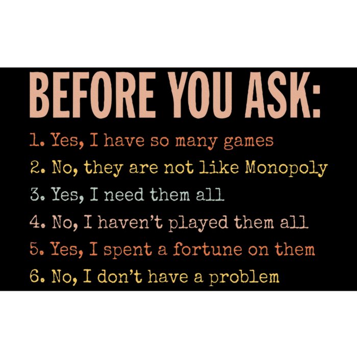 Before You Ask Funny Board Game Quote Bumper Sticker