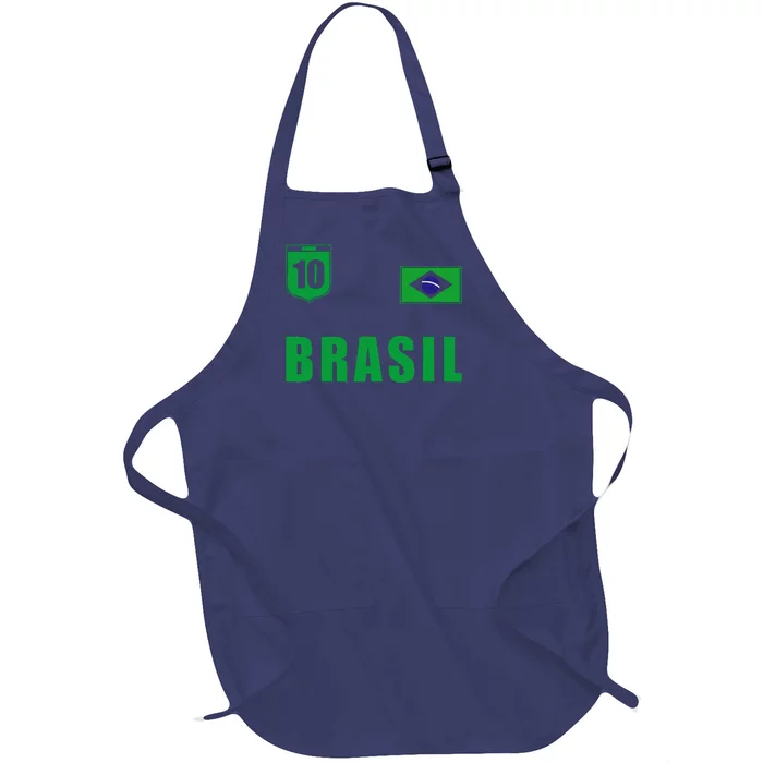 Brasil Yellow Brazil Full-Length Apron With Pocket