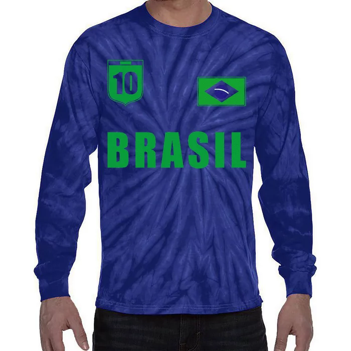 Brasil Yellow Brazil Tie-Dye Long Sleeve Shirt