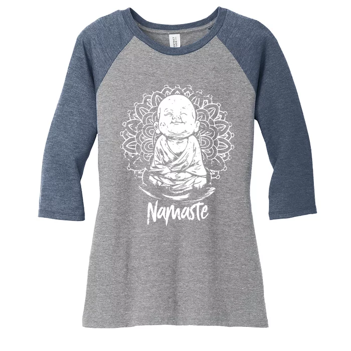 Buddha Yoga Women's Tri-Blend 3/4-Sleeve Raglan Shirt