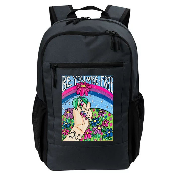 Be You Be Free Bisexual Pride Daily Commute Backpack