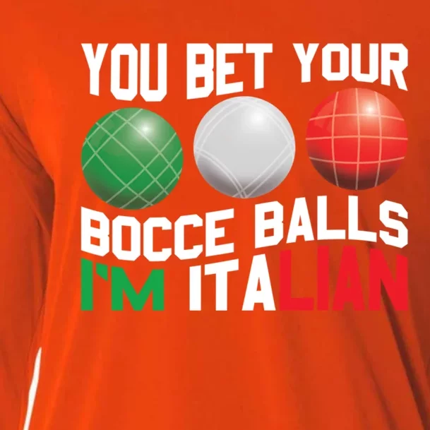 Bet Your Bocce Ball Gift Cooling Performance Long Sleeve Crew