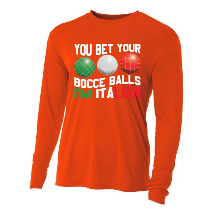 Bet Your Bocce Ball Gift Cooling Performance Long Sleeve Crew