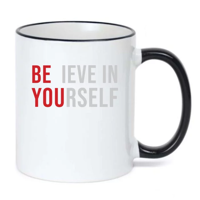 Be You Believe In Yourself Positive Quote Affirmation Black Color Changing Mug