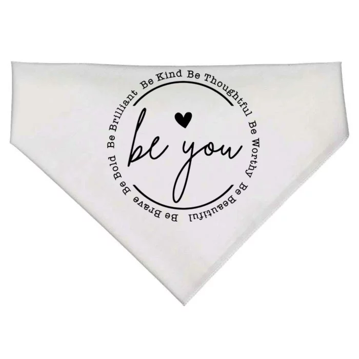 Be You Bible Verse Faith Christian Religious Inspirational Gift USA-Made Doggie Bandana