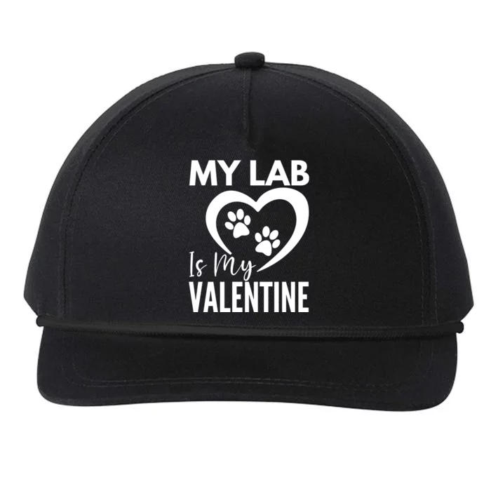 Black Yellow Chocolate Lab Is My Valentine's Day Labrador Cool Gift Snapback Five-Panel Rope Hat