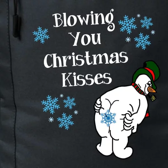 Blowing You Christmas Kisses Funny Snowman Daily Commute Backpack