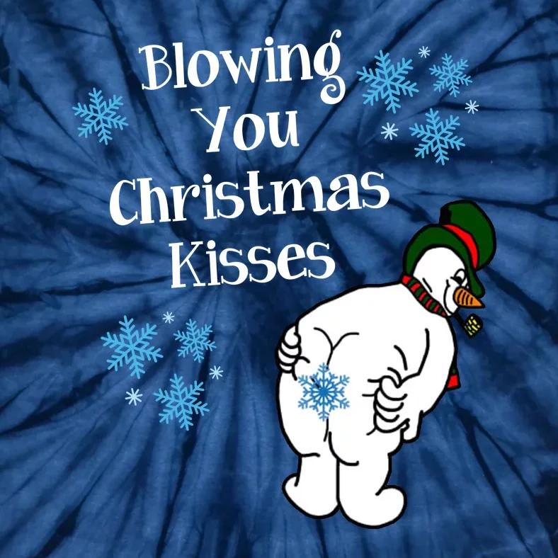 Blowing You Christmas Kisses Funny Snowman Tie-Dye T-Shirt