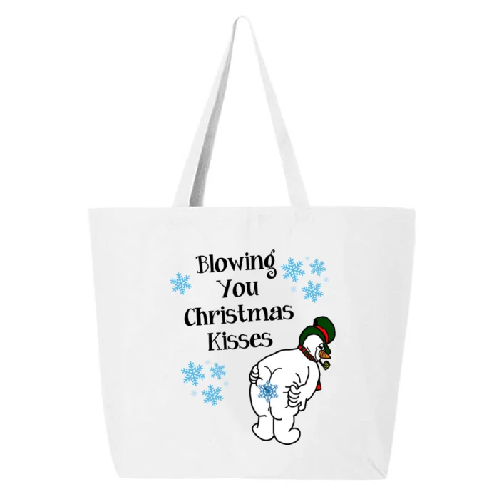 Blowing You Christmas Kisses Funny Snowman 25L Jumbo Tote