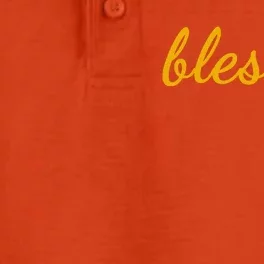 Blessed Yellow Christian Dry Zone Grid Performance Polo