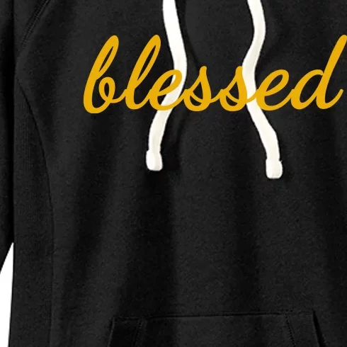 Blessed Yellow Christian Women's Fleece Hoodie