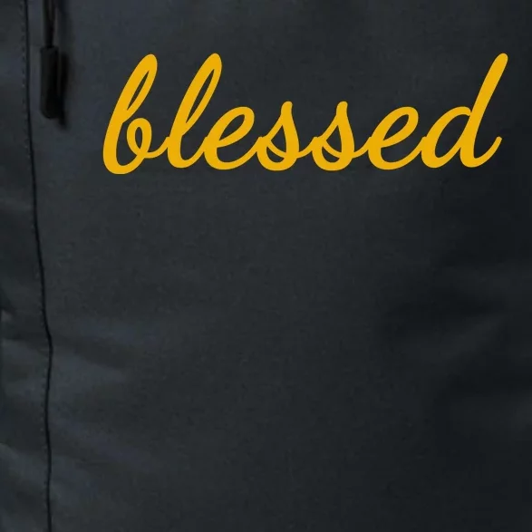 Blessed Yellow Christian Daily Commute Backpack