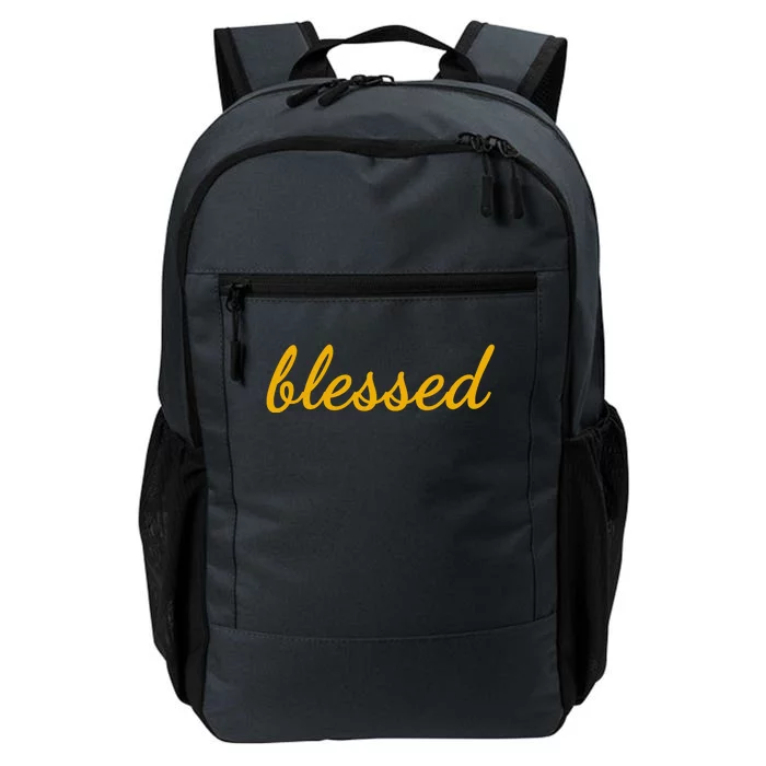 Blessed Yellow Christian Daily Commute Backpack