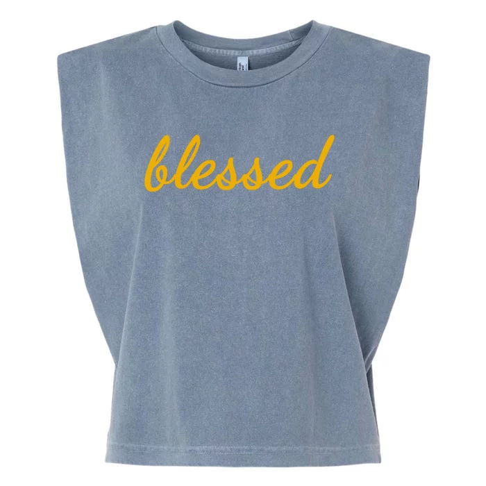 Blessed Yellow Christian Garment-Dyed Women's Muscle Tee