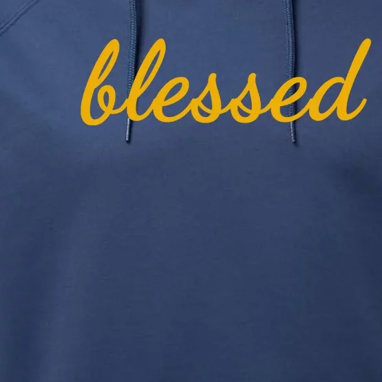 Blessed Yellow Christian Performance Fleece Hoodie