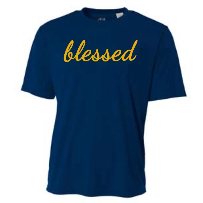 Blessed Yellow Christian Cooling Performance Crew T-Shirt