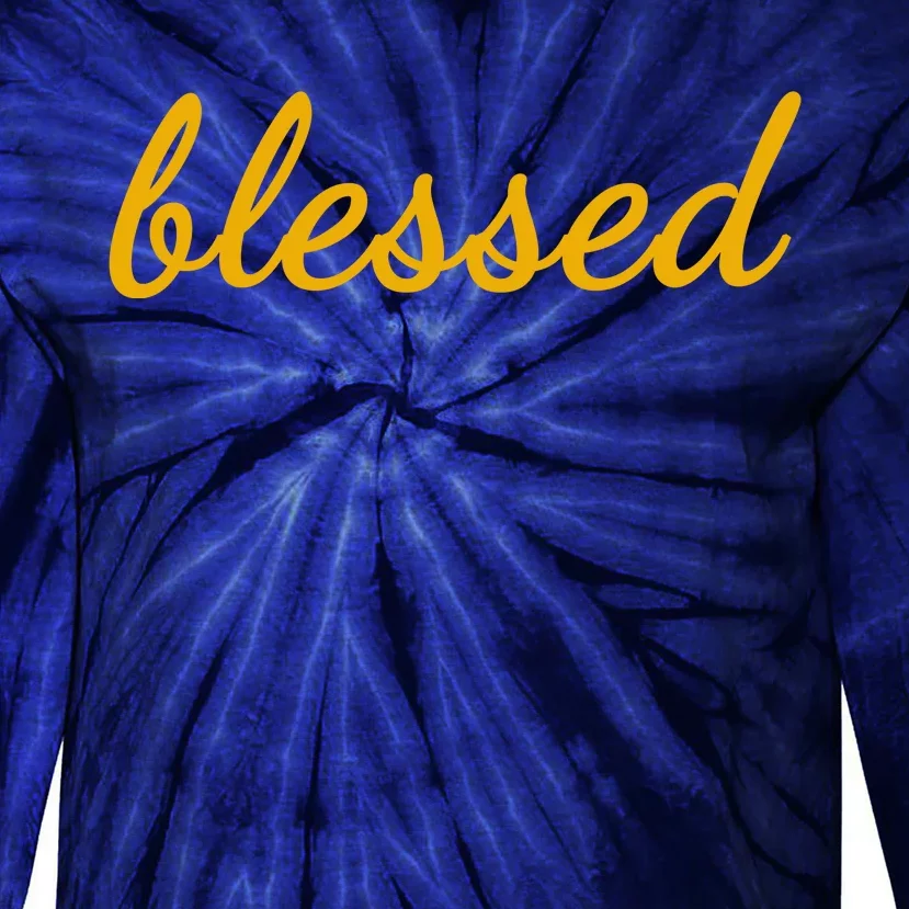 Blessed Yellow Christian Tie-Dye Long Sleeve Shirt