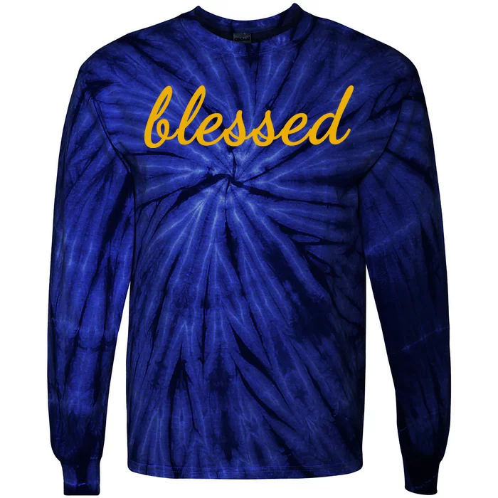 Blessed Yellow Christian Tie-Dye Long Sleeve Shirt