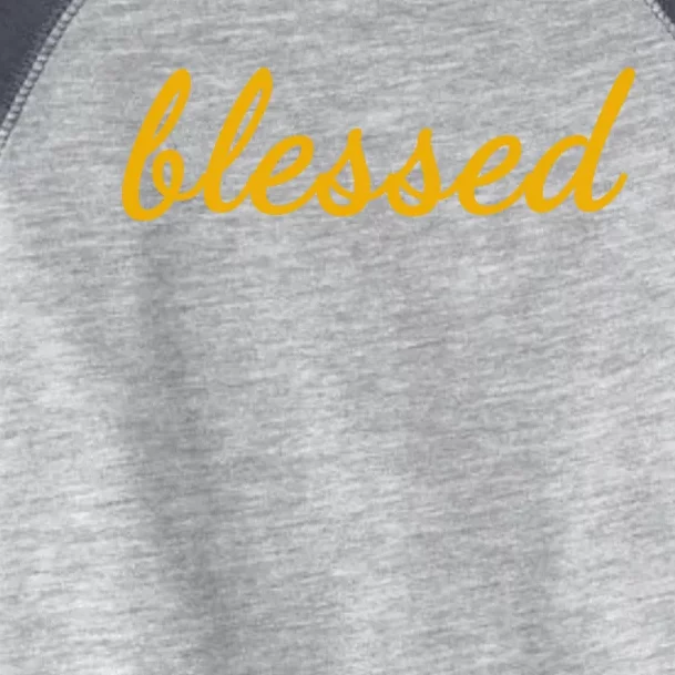 Blessed Yellow Christian Toddler Fine Jersey T-Shirt