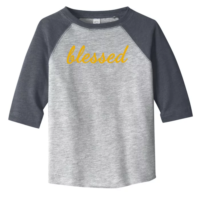 Blessed Yellow Christian Toddler Fine Jersey T-Shirt