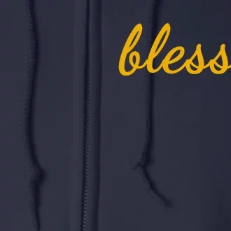 Blessed Yellow Christian Full Zip Hoodie