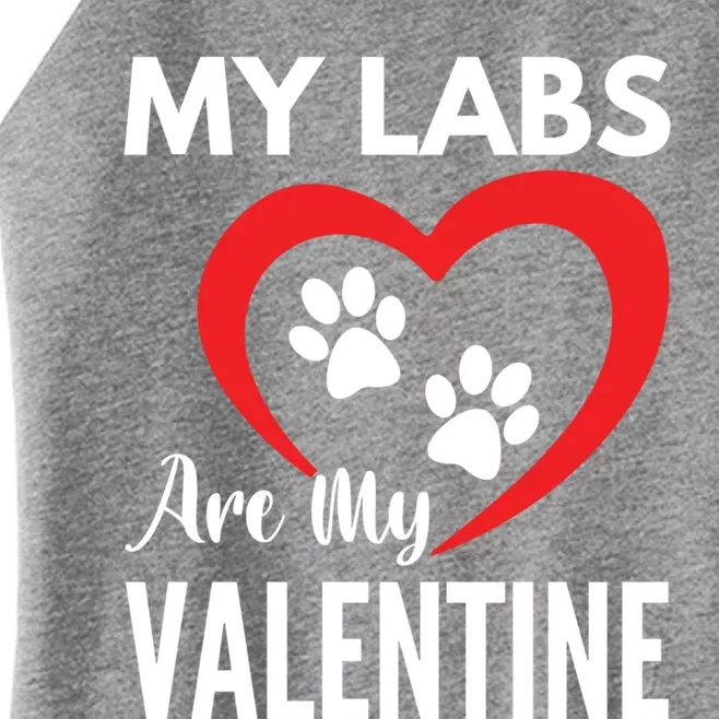 Black Yellow Chocolate Lab Are My Valentine's Day Labrador Gift Women’s Perfect Tri Rocker Tank