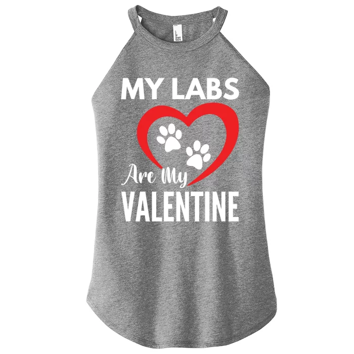 Black Yellow Chocolate Lab Are My Valentine's Day Labrador Gift Women’s Perfect Tri Rocker Tank