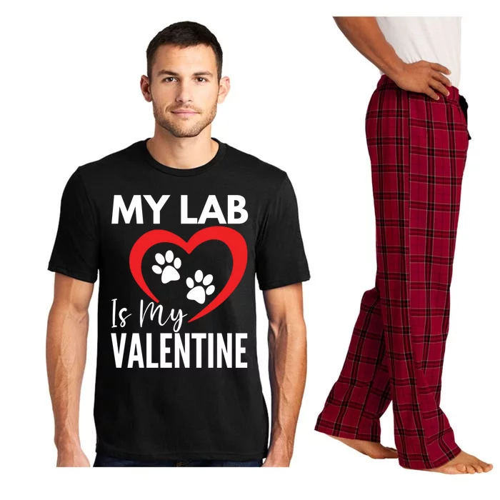 Black Yellow Chocolate Lab Is My Valentine's Day Labrador Gift Pajama Set