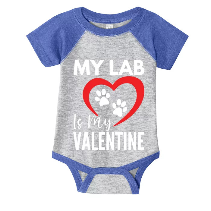 Black Yellow Chocolate Lab Is My Valentine's Day Labrador Gift Infant Baby Jersey Bodysuit