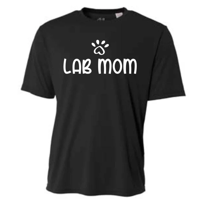 Black Yellow Chocolate Lab Mom Valentine's Day Labrador Gift Cooling Performance Crew T-Shirt