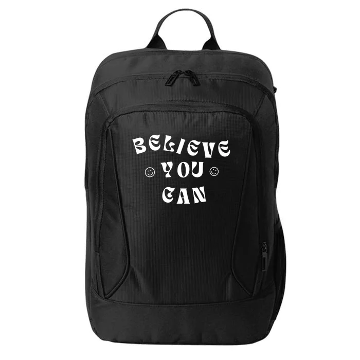 Believe You Can Positive Quote Hippie Retro City Backpack