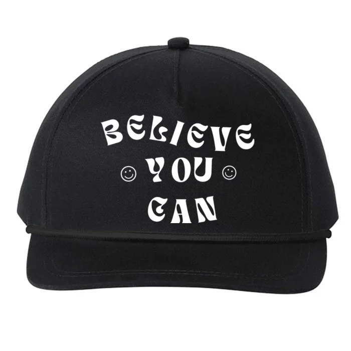 Believe You Can Positive Quote Hippie Retro Snapback Five-Panel Rope Hat