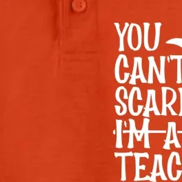 Broomstick You CanT Scare Me IM A Teacher Halloween Gift Dry Zone Grid Performance Polo