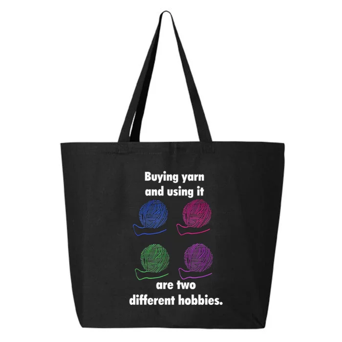 Buying Yarn Different Hobbies Knitting Crochet Funny Gift 25L Jumbo Tote