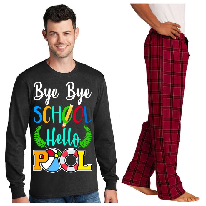 Bye Bye School Hello Pool Long Sleeve Pajama Set