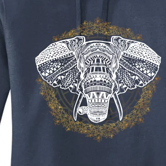 Bohemian Yoga Elephant Boho Majestic Spirit Animal Meaningful Gift Women's Pullover Hoodie