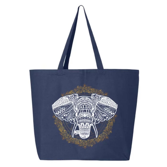 Bohemian Yoga Elephant Boho Majestic Spirit Animal Gift 25L Jumbo Tote