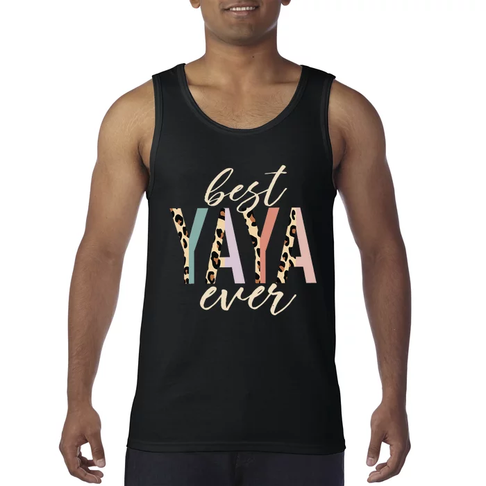 Best Yaya Ever Gifts Leopard Print Mothers Day Tank Top