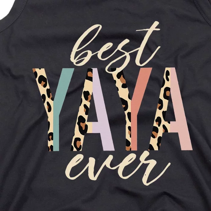 Best Yaya Ever Gifts Leopard Print Mothers Day Tank Top