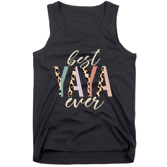 Best Yaya Ever Gifts Leopard Print Mothers Day Tank Top