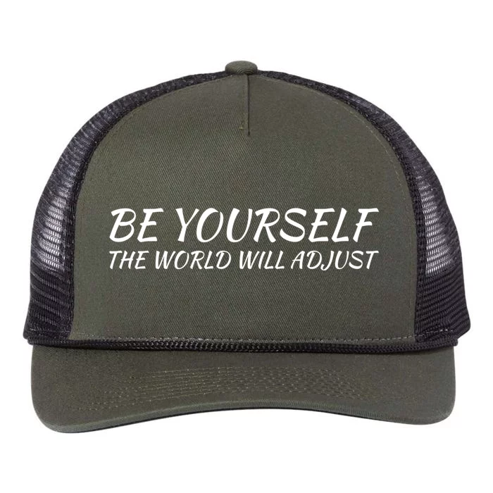 Be Yourself: Embrace Uniqueness Inspirational Quote Gift Retro Rope Trucker Hat Cap